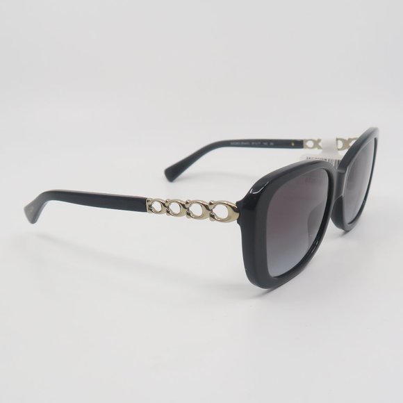 COACH HC8286 5002/8G New Black/Gray Gradient Butterfly Sunglasses - Picture 3 of 11